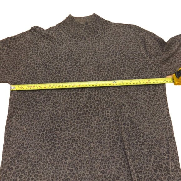 August Silk Knits 70% Silk Cheetah Leopard Print 3/4 Sleeve Sweater Size M - Picture 4 of 4